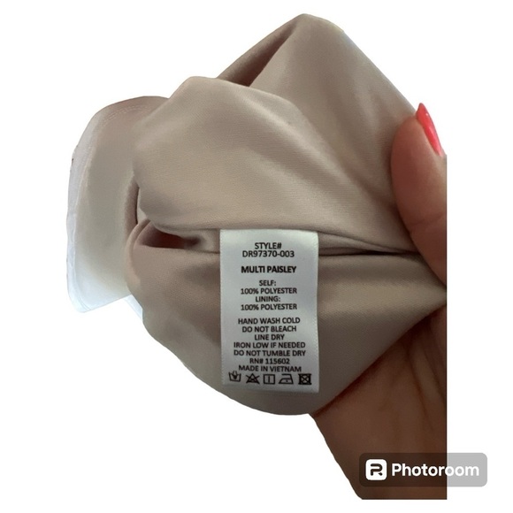 Lush multi paisley print long sleeve dress size Medium - Picture 3 of 5